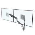 Dubbele Gasveer Monitor Arm - SQ-2 zijaanzicht gemonteerd